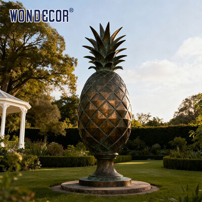 Bronze Pineapple Statue Elegant Home and Garden Decor Perfect for Living Room Patio or Office Accent Piece