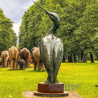 Large Size Outdoor Garden Bronze Isis Abstract Bird Statue