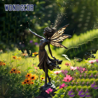 Outdoor City Park Square Flower Fairy Bronze Sculpture