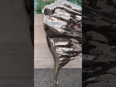 Khu vườn ngoài trời Điêu khắc kim loại giả mạo Tác phẩm điêu khắc bằng thép không gỉ của phụ nữ trừu tượng