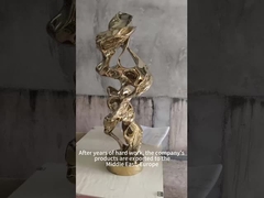 Nghệ thuật kim loại quảng trường ngoài trời trừu tượng lớn hồ Taihu đá tượng thép không gỉ